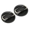 Black and silver 600w 6 inch coaxial car speakers with mesh grille featuring sleek modern design