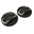 Black and silver 600w 6 inch coaxial car speakers with mesh grille featuring a sleek modern design
