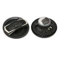 Black and silver 6 inch coaxial car speaker with mesh grille and circular design for high power audio performance