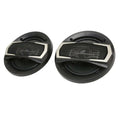 Black and silver 600w 6 inch coaxial car speakers with sleek mesh grille and modern design for enhanced audio quality