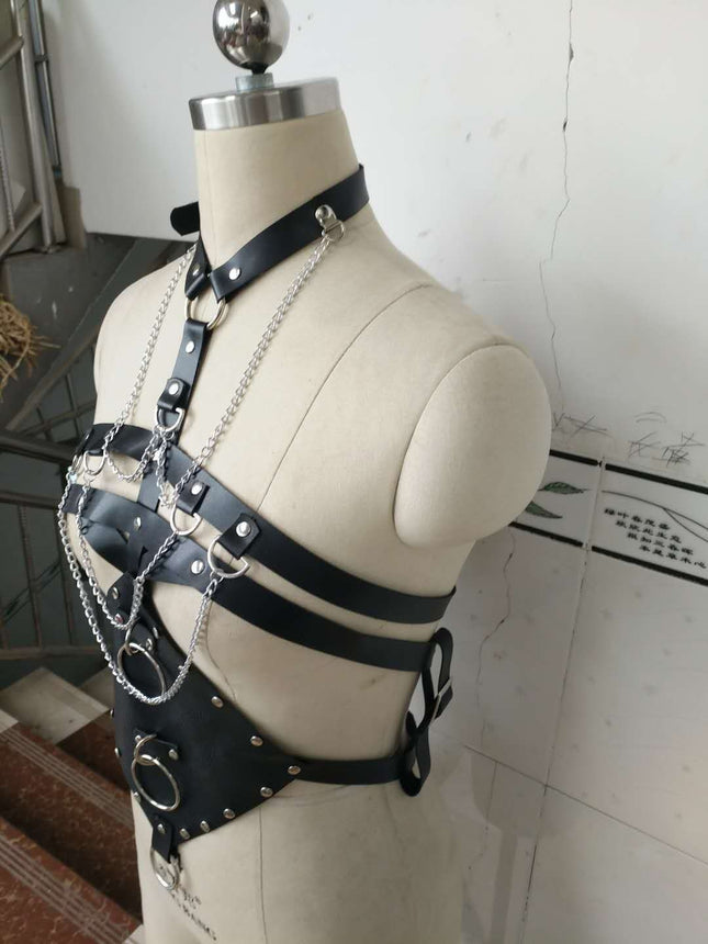 Women's Leather Perform Dance Costume Accessories - Royalessencelux