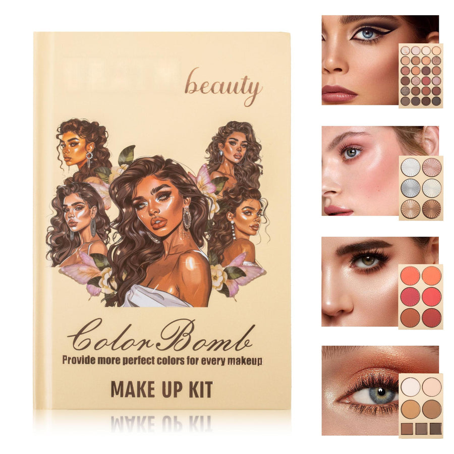 63-Color All-in-One Makeup Palette Kit - Eyeshadow, Blush, Highlighter & Contour