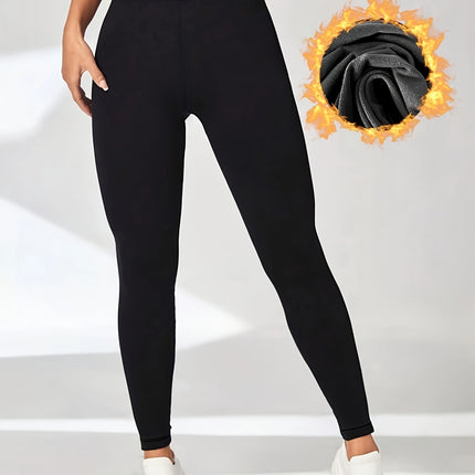 4 Pack Women's Thermal High-Waisted Yoga Pants - Tummy Control Butt Lifting Leggings