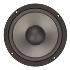 Black 6in car loudspeaker 600w with matte finish and concentric rings for coaxial car sound systems