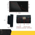 7 inch hd android black bluetooth mp5 player with touchscreen and rear panel input ports in sleek rectangular design