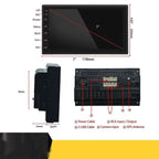 7 inch hd android black bluetooth mp5 player with touchscreen and rear panel input ports in sleek rectangular design