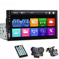 Black 7 inch mp5 player mobile phone interconnection stereo with colorful touchscreen and multiple function icons
