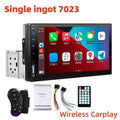 Black 7 inch mp5 player mobile phone interconnection stereo with touchscreen and wireless carplay compatibility