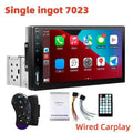 Black single ingot 7023 7 inch mp5 player mobile phone interconnection stereo with touchscreen and audio controls
