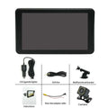 Black rectangular wireless carplay rearview monitor with matte finish and rounded edges portable wireless carplay car smart screen