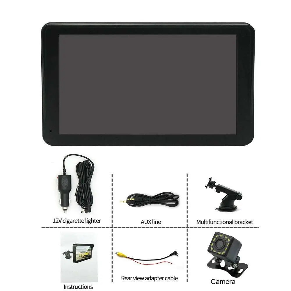 Black rectangular wireless carplay rearview monitor with matte finish and rounded edges portable wireless carplay car smart screen