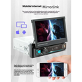 Black and white 7 inch touchscreen vehicle-borne bluetooth player car stereo with mirrorlink connectivity display