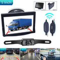 Black 5-inch rearview camera system with wireless suction cup display hd rearview and mounting brackets for vehicle use