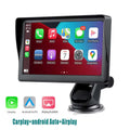 Black 7 ips car smart screen with wireless carplay android auto touchscreen displaying app icons for phone music maps and messages
