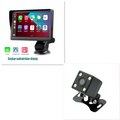 Black 7 ips car smart screen with touchscreen interface suction cup mount supports wireless carplay and android auto