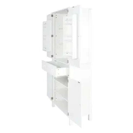 70.87Tall Kitchen Pantry, Storage Cabinet , Kitchen Cabinet , Drawer And Adjustable Shelves, For Kitchen, Dining Room, White - Royalessencelux