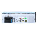 White plastic 7805c car stereo backside with black multi-pin connector and color-coded audio jacks for usb hands free reversing video