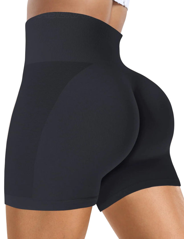 ASERAY Gym Shorts Women Workout Shorts Women Amplify Contour Shorts Seamless Scrunch Butt Shorts Biker Shorts Yoga Shorts 5"