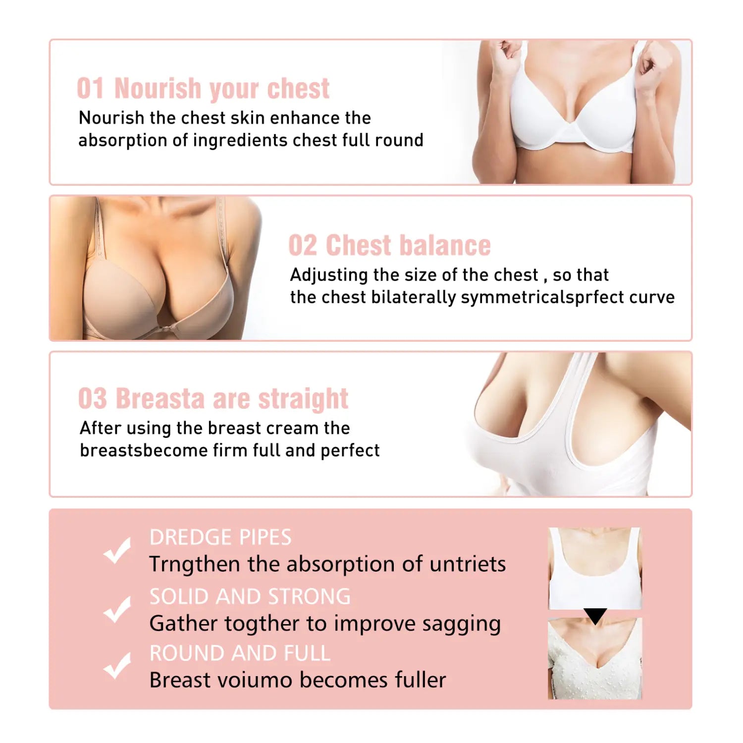 white underwire bra with smooth seamless design and adjustable straps for a flattering fit paired with beauty ball essential oils breast firming massage product.