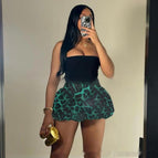 Green Leopard Print / L