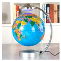 8 inch inch globe magnetic with colorful map floating by magnetic suspension office decoration on silver base