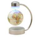8 inch globe magnetic suspension office decoration featuring a detailed world map illuminated by blue light