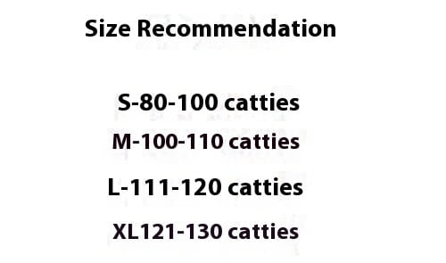 Size recommendation chart for a v-neck vest and high waist pleated skirt two-piece set listing sizes s through xl with corresponding weight ranges in catties.