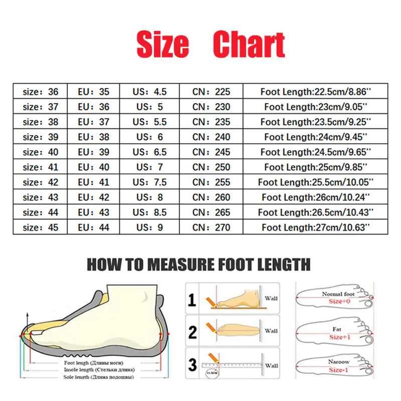 size chart for black suede plus size square toe lace up sandals showing international footwear measurements and foot length diagrams for accurate sizing of sandals plus size and plus size square toe styles