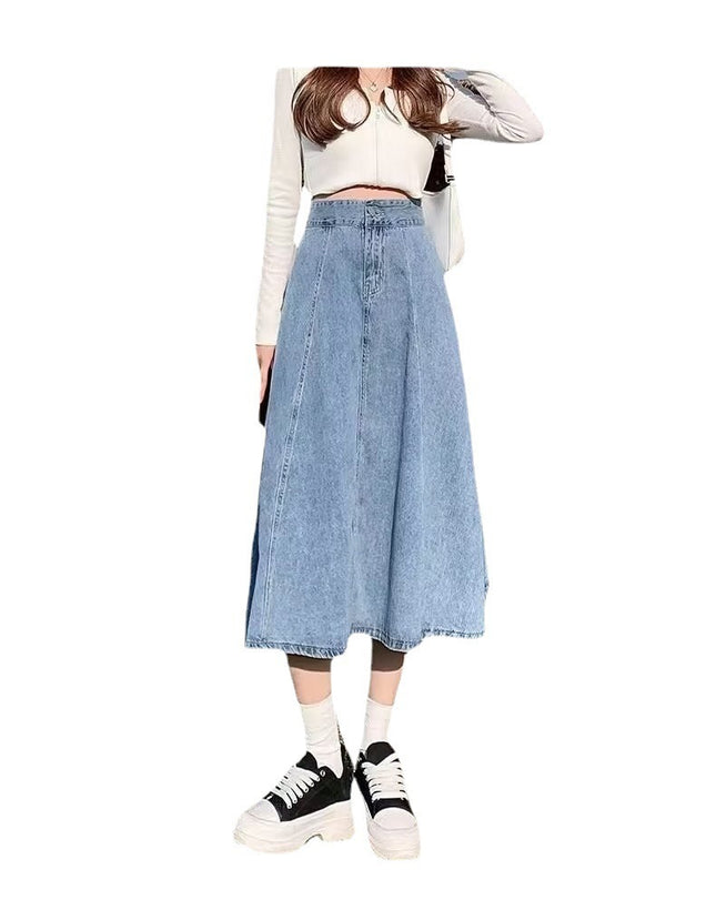 Denim Skirt Women's Mid-length Autumn - Royalessencelux