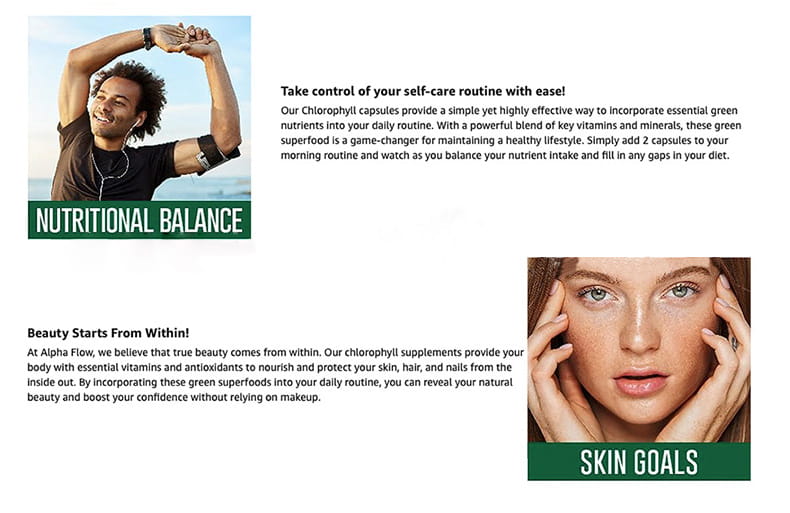 Certified GMP FDA chlorophyll capsules in a sleek minimalist transparent bottle with a dark cap showing green capsules inside, ideal for health-conscious consumers including those interested in luxury women’s fashion and plus size dresses bikinis.