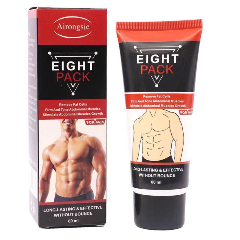 Red and black tube of Airongsie eight pack abdominal muscle fat burning cream for men designed for targeted fat burning.