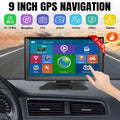 9-inch black navigator car portable gps screen with colorful app icons on touchscreen for portable truck large navigation