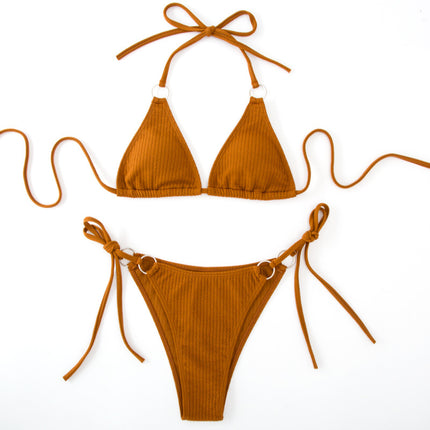 Sexy Bikini Set Summer Side Tie Thong Bandage Style Swimsuit Womens Clothing - Royalessencelux