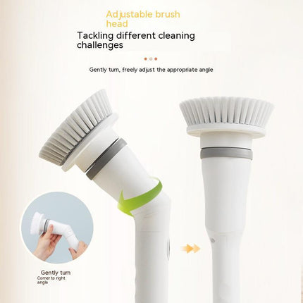 Electric Scrubber Cleaning Wall Long Handle Elbow Telescopic Multifunction Cleaning Brush - Royalessencelux