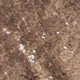 a shimmering taupe sequined fabric with a dense sparkling texture on a rose gold sequined one shoulder large bridesmaid dress suitable for an evening dress or bridesmaid dress banquet