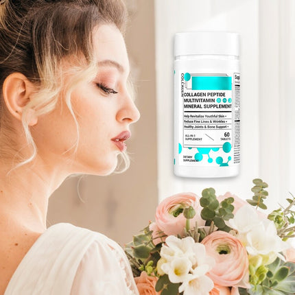 Collagen, Vitamin & Mineral, Contains Vitamin D3, Vitamin C, Probiotics,Vitamin E, Vitamin B & Multivitamin Healthcare Supplement Edible Fitness - Royalessencelux