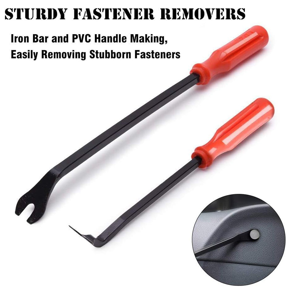19-piece red car trim removal tool kit with storage pouch – view 4