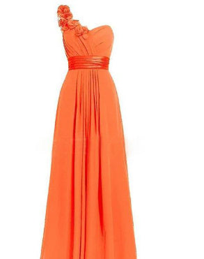 Women's Multi Colored Slanted Neck Sleeveless Strapless Long Dress - Royalessencelux