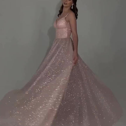 Sequined Backless Evening Dress - Royalessencelux