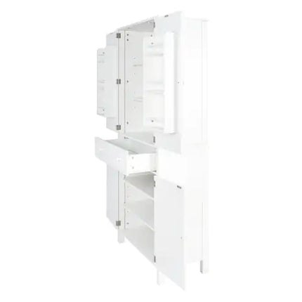 70.87Tall Kitchen Pantry, Storage Cabinet , Kitchen Cabinet , Drawer And Adjustable Shelves, For Kitchen, Dining Room, White - Royalessencelux