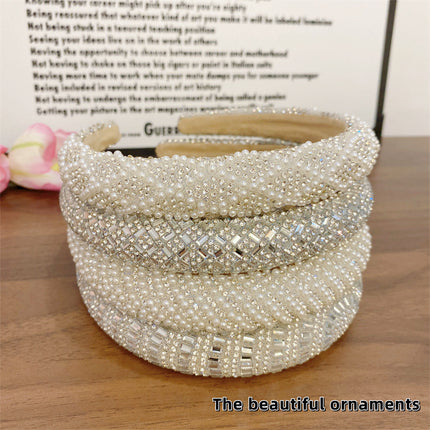 Heavy Industry Light Luxury New High-grade High-definition Pearl Headband - Royalessencelux