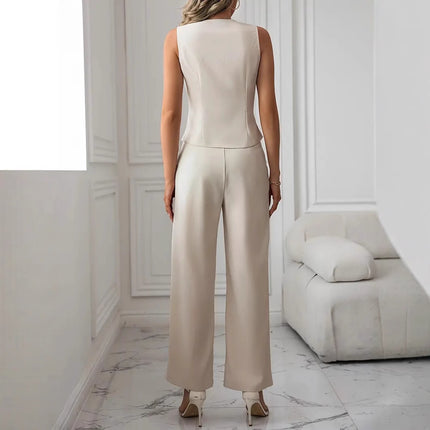Women's Fashion Casual Vest Suit Pants Suit - Royalessencelux
