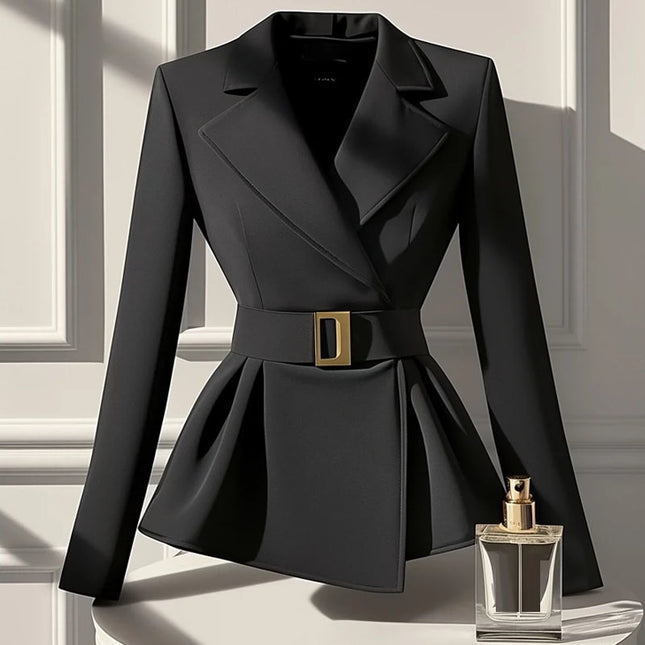 Black Suit Slim-fit Jacket Elegant Socialite Design Sense - Royalessencelux