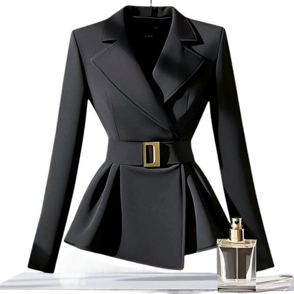 Black Suit Slim-fit Jacket Elegant Socialite Design Sense - Royalessencelux