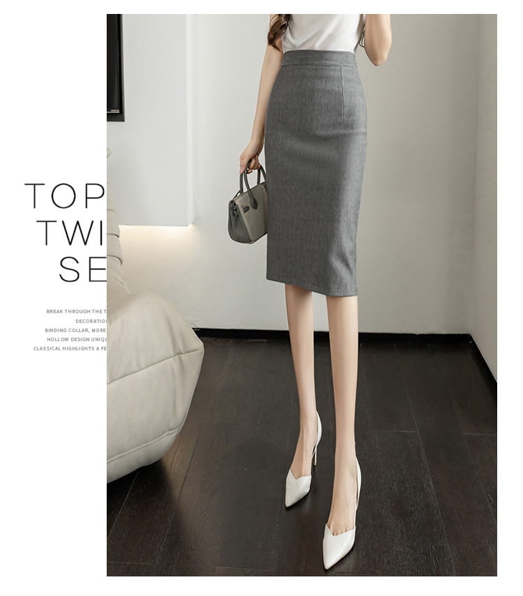 gray textured line sheath skirt featuring a tailored fit and subtle texture for a sheath skirt elegant and refined appearance