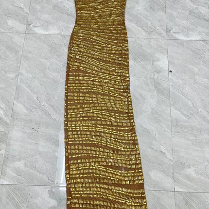 Sexy Luxury Shiny Rhinestone Dress Performance Costume Party Evening Dress - Royalessencelux