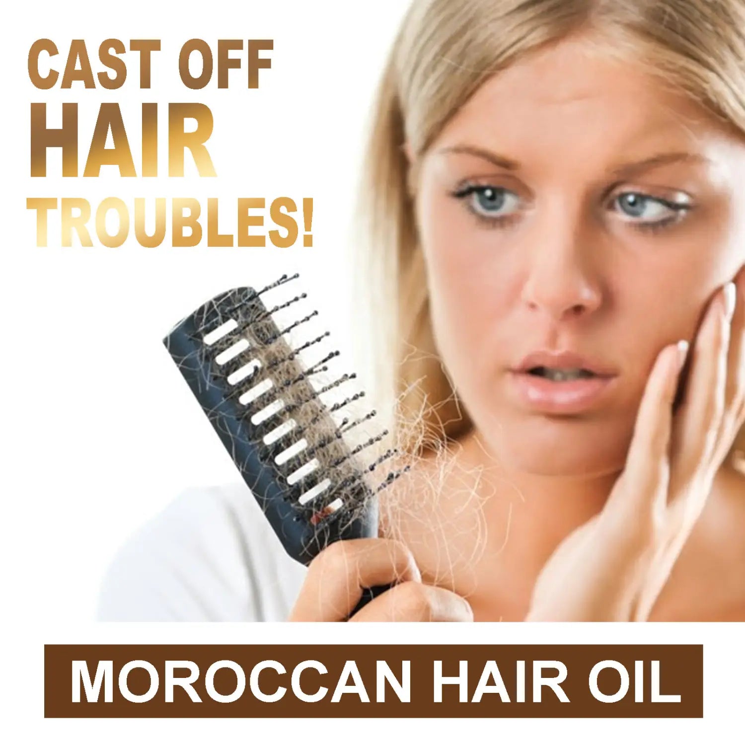 Black plastic comb with hair caught in its teeth for hoegoa moroccan hair care promoting smooth waves and effective hair care.