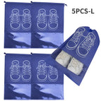 5PCS-Shoes Bag Navy