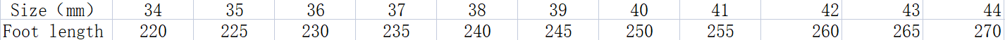 the image shows a measurement table in centimeters for various sizes of black studded lace up high heel sandal boots.