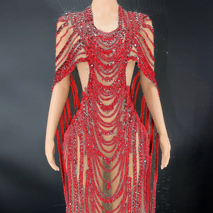 Celebrate Crystal Sequin Evening Gown - Royalessencelux